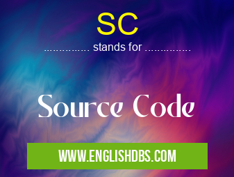 SC means Source Code SC