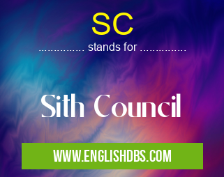 SC means Sith Council SC