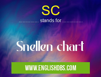 SC means Snellen chart SC