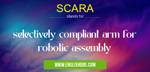 SCARA means selectively compliant arm for robotic assembly SCARA