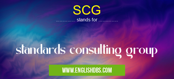 SCG means standards consulting group SCG
