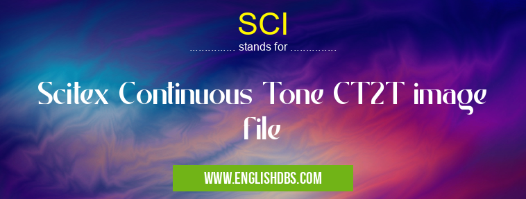 SCI means Scitex Continuous Tone CT2T image file SCI