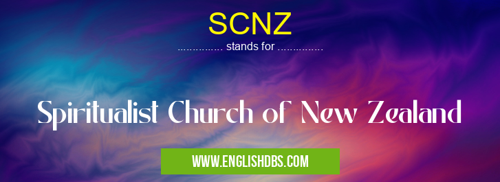 SCNZ means Spiritualist Church of New Zealand SCNZ