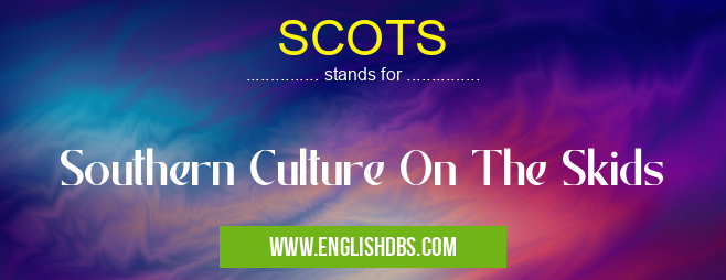 SCOTS means Southern Culture On The Skids SCOTS