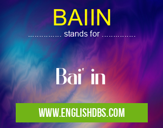 BAIIN means Bai' in BAIIN