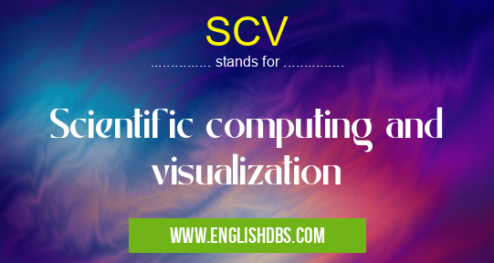 SCV means Scientific computing and visualization SCV