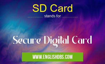 SD Card means Secure Digital Card SD Card