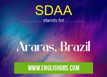 SDAA means Araras, Brazil SDAA
