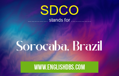 SDCO means Sorocaba, Brazil SDCO