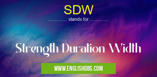 SDW means Strength Duration Width SDW