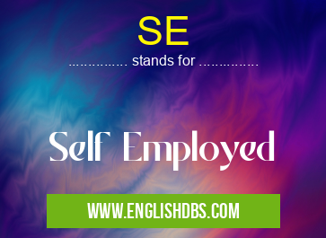 SE means Self Employed SE