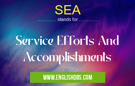SEA means Service Efforts And Accomplishments SEA