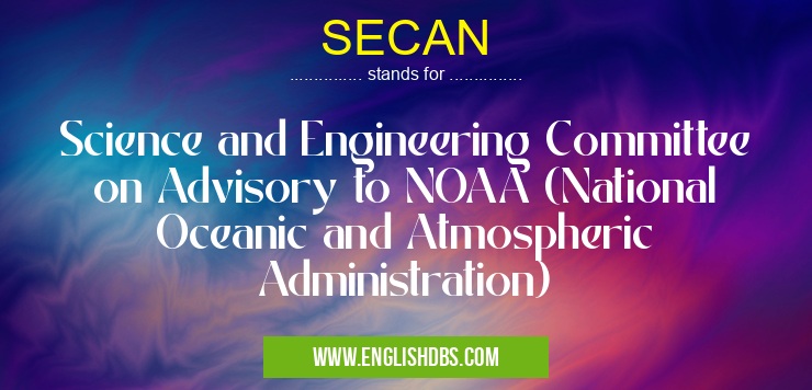 SECAN means Science and Engineering Committee on Advisory to NOAA (National Oceanic and Atmospheric Administration) SECAN