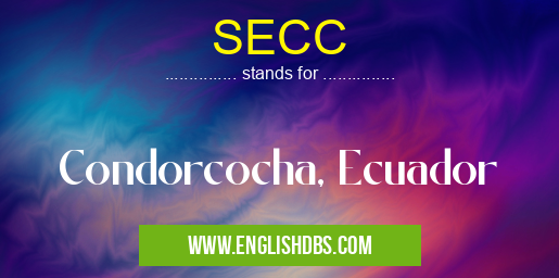 SECC means Condorcocha, Ecuador SECC