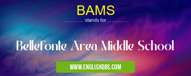 BAMS means Bellefonte Area Middle School BAMS