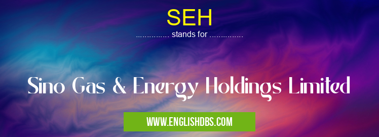 SEH means Sino Gas & Energy Holdings Limited SEH