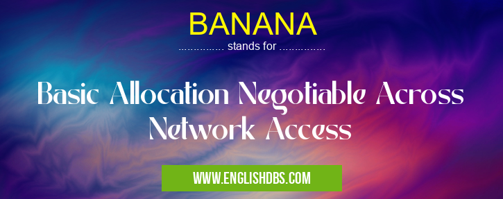 BANANA means Basic Allocation Negotiable Across Network Access BANANA