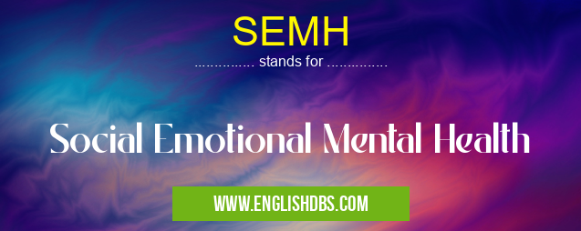 SEMH means Social Emotional Mental Health SEMH