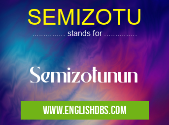 SEMIZOTU means Semizotunun SEMIZOTU