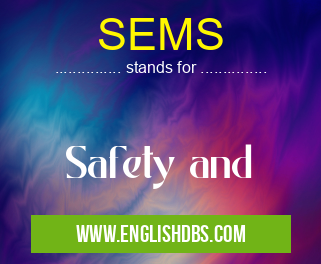 SEMS means Safety and SEMS