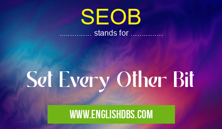 SEOB means Set Every Other Bit SEOB