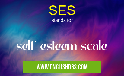 SES means self esteem scale SES