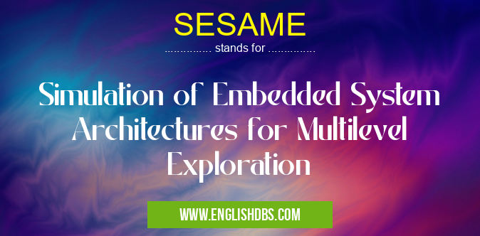 SESAME means Simulation of Embedded System Architectures for Multilevel Exploration SESAME