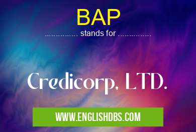 BAP means Credicorp, LTD. BAP