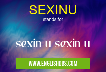SEXINU means sexin u sexin u SEXINU