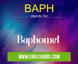BAPH means Baphomet BAPH