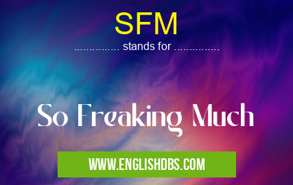 SFM means So Freaking Much SFM
