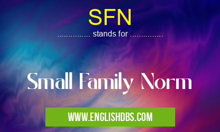 SFN means Small Family Norm SFN