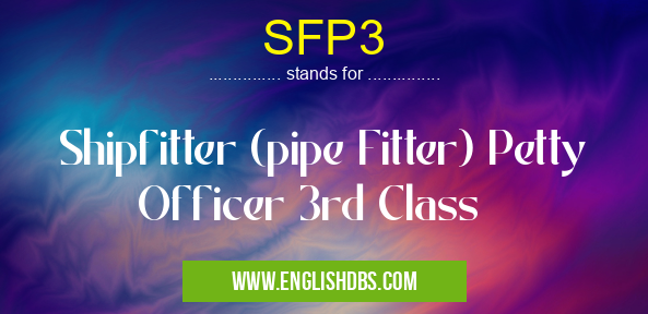 SFP3 means Shipfitter (pipe Fitter) Petty Officer 3rd Class SFP3