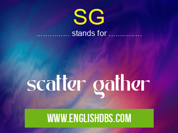 SG means scatter gather SG