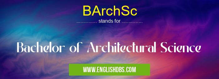 BArchSc