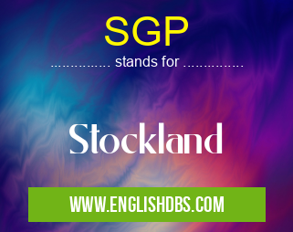 SGP means Stockland SGP