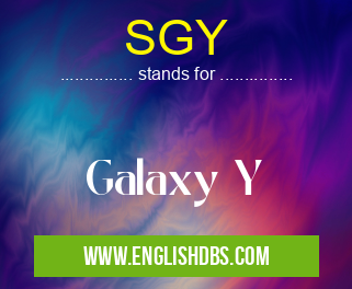SGY means Galaxy Y SGY