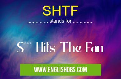 SHTF means S*** Hits The Fan SHTF