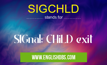 SIGCHLD means SIGnal: CHiLD exit SIGCHLD