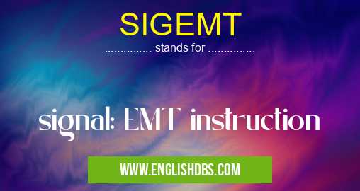 SIGEMT means signal: EMT instruction SIGEMT