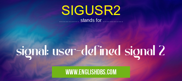 SIGUSR2 means signal: user-defined signal 2 SIGUSR2