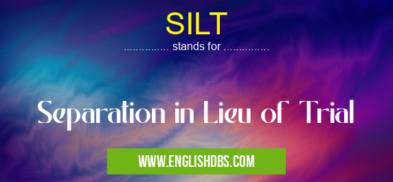 SILT means Separation in Lieu of Trial SILT