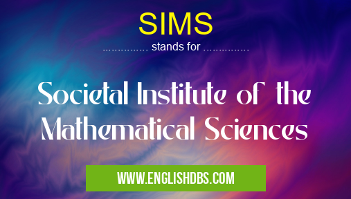 SIMS means Societal Institute of the Mathematical Sciences SIMS
