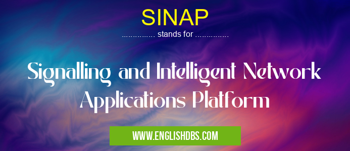 SINAP means Signalling and Intelligent Network Applications Platform SINAP