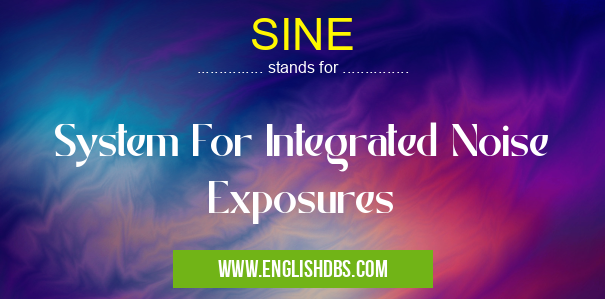 SINE means System For Integrated Noise Exposures SINE