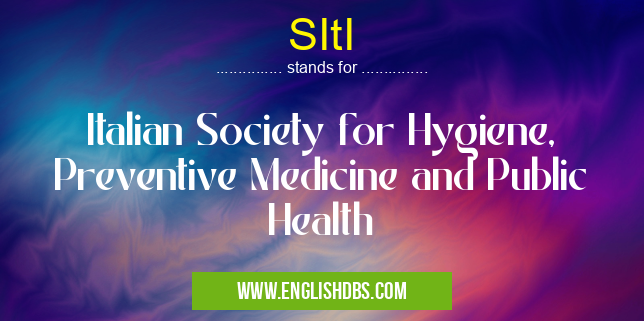 SItI means Italian Society for Hygiene, Preventive Medicine and Public Health SItI