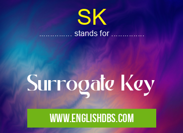SK means Surrogate Key SK