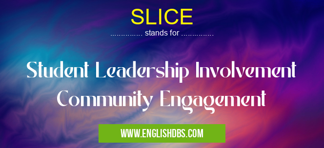 SLICE means Student Leadership Involvement Community Engagement SLICE