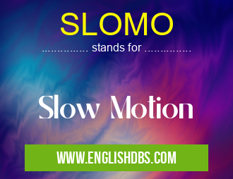 SLOMO means Slow Motion SLOMO