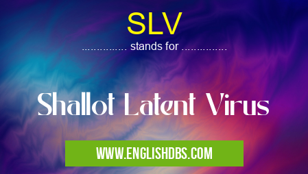 SLV means Shallot Latent Virus SLV